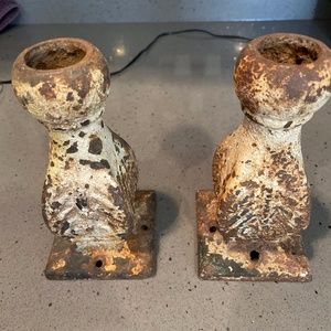 2 antique candlesticks